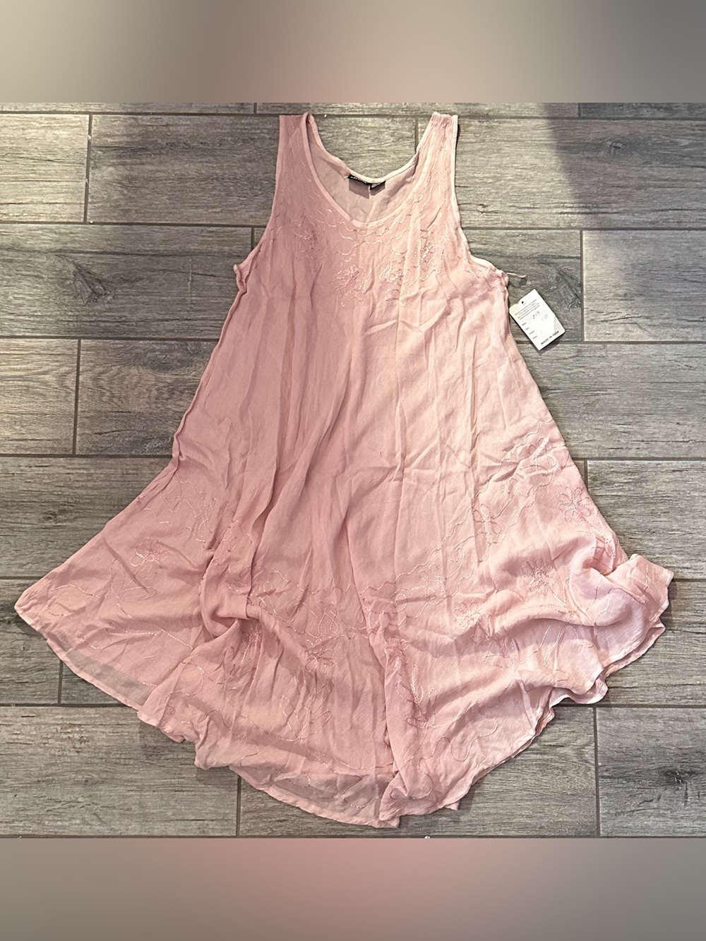 Vintage S.R. Fashion Pink Flowy Trapeze Midi Dress 🎀✨